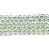 Electroplate Transparent Glass Beads Strands GLAA-H021-01B-FR07-2