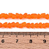 Frosted Transparent Glass Beads Strands GLAA-N016-4mm-09-4