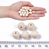 Natural Unfinished Wood Beads WOOD-S651-A12mm-LF-4