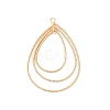 Brass Open Back Bezel Pendants KK-O144-21G-1