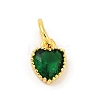 Brass Micro Pave Cubic Zirconia Pendants KK-H204-01G-06-1