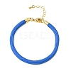 Braided Round Polyester Cord Bracelet Makings FB-CBAEDA0-01G-31-1