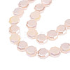 Electroplate Opaque Solid Color Glass Beads Strands EGLA-N002-27-B05-3