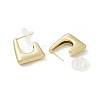 Alloy Trapezoid Stud Earrings with 925 Sterling Silver Pin EJEW-G310-01G-2