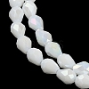 Opaque Solid Color Electroplate Glass Beads Strands EGLA-N013-P8mm-B02-3