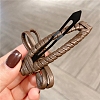 PU Leather Snap Hair Clips for Women Girl PW-WG3A87F-02-2