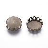 Brass Lace Edge Bezel Cups LS-KK-C1764-3-AB-2