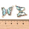Brass Pave Faceted Glass Connector Charms FIND-Z020-04F-3