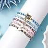 Glass Seed Beaded Braided Beads Bracelets for Women BJEW-MZ00122-2