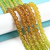Spray Painted Crackle Glass Beads Strands DGLA-C002-6mm-11-2