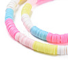 Fixed 5 Color Handmade Polymer Clay Bead Strands CLAY-S096-029Q-3