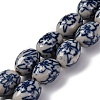 Handmade Blue and White Porcelain Beads PORC-I027-16C-1