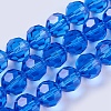 Imitation Austrian Crystal Bead Strands G-M181-8mm-13A-1