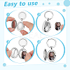 Stainless Steel Photo Locket Keychains KEYC-WH0056-007P-3