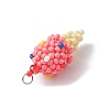 3Pcs 3 Colors Glass Seed Beaded Ice Cream Pendants PALLOY-MZ00550-5