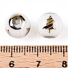 Christmas Opaque Glass Beads X-EGLA-R113-02C-3