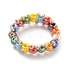 Round Glass Seed Beaded Finger Rings RJEW-JR00307-01-1