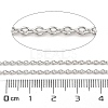 Anti-Tarnish Rhodium Plated 925 Sterling Silver Cable Chains STER-E072-02P-06-2