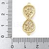 Rack Plating Brass Clear Cubic Zirconia Infinity Connector Charms KK-A234-036G-02-3