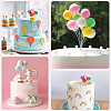 6Pcs 2 Colors Foam Cake Insert Card Decoration AJEW-SC0002-74-5