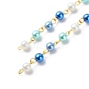 Handmade Glass Pearl Round Beaded Chains AJEW-SZ0002-40B-2