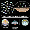 100Pcs Cubic Zirconia Pointed Back Cabochons ZIRC-BBC0002-39-2
