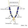 Stainless Steel Crystal Rhinestone Flat Round Pendant Glass Beaded Necklaces for Women GE4228-4-1