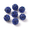 Polymer Clay Rhinestone Beads RB-WH0008-01C-2