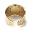 304 Stainless Steel Open Cuff Ring Findings STAS-P334-05A-G-3