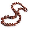Synthetic Goldstone Rondelle Graduated Beaded Necklaces for Women Men NJEW-K388-02H-1