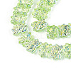 Baking Paint Electroplate Transparent Glass Beads Strands EGLA-N020-04G-3