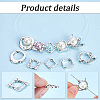 100Pcs 10 Styles Tibetan Style Alloy Bead Frames Sets TIBE-SP0001-16B-6