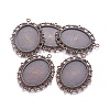 Tibetan Style Oval Pendant Cabochon Settings TIBE-473-R-NR-2