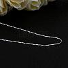 Platinum Plated Tin Alloy Snake Chain Fine Necklaces NJEW-BB10180-18-3