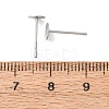 Tarnish Resistant 304 Stainless Steel Flat Round Blank Peg Stud Earring Findings STAS-S028-24-2