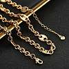 Brass Oval Link Chain Necklaces for Women NJEW-F329-01G-2