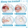 Flat Round Brass Button Covers Settings KK-WH0079-193A-B-3