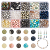 750Pcs 15 Styles Mixed  Gemstone Baeds G-NB0005-42A-1