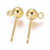 304 Stainless Steel Ear Stud Components STAS-F227-18C-G-2