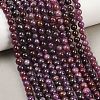Natural Gemstone Ruby Round Beads Strands G-O017-6mm-06-7