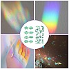 2PCS 2 Styles PVC Stickers Dazzling Color Window Stickers 3D Laser Clouds And Summer Style Shapes Electrostatic Glass Window Stickers JX836A-4