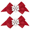 2Pcs Detachable Bowknot Polyester Ribbon Shoe Decoration FIND-FG0003-03B-1