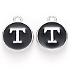 Platinum Plated Alloy Charms LS-ENAM-S118-02T-P-1