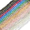 Transparent Electroplate Glass Beads Strands EGLA-N002-34C-B-1
