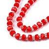 Opaque Solid Color Glass Beads Strands GLAA-N052-04-A10-3