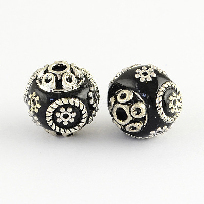 Round Handmade Indonesia Beads IPDL-R394-12-1