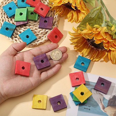 140Pcs Wood European Beads WOOD-CA0001-85-1