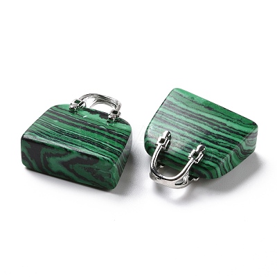 Synthetic Malachite Pendants KK-E274-01P-018-1