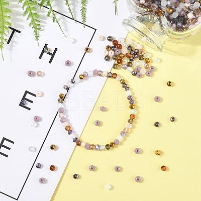 1000Pcs 10 Colors Electroplate Transparent Glass Beads EGLA-YW0005-72A-1