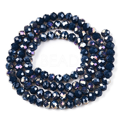 Electroplate Glass Beads Strands EGLA-A044-P3mm-B16-1
